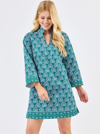 Mary Square Sunshower Flora-Ocean Brenda Dress