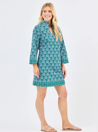 Mary Square Sunshower Flora-Ocean Brenda Dress