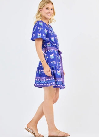 Mary Square Addison Dress Petal Keepsake-Blue