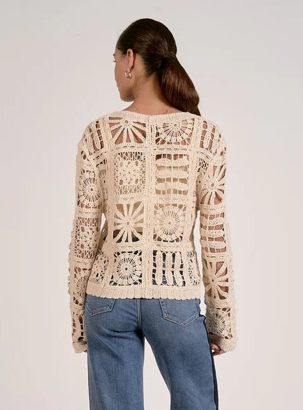 Sweater Cardigan Open Knit