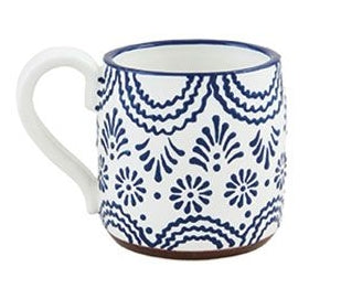 Mud Pie Blue Floral Mug