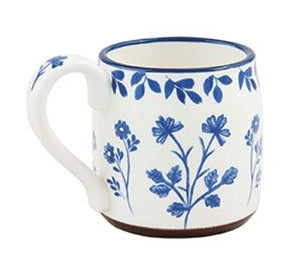 Mud Pie Blue Floral Mug
