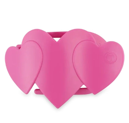 Teleties Pink Heart go Heart Flat Clip