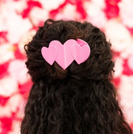 Teleties Pink Heart go Heart Flat Clip
