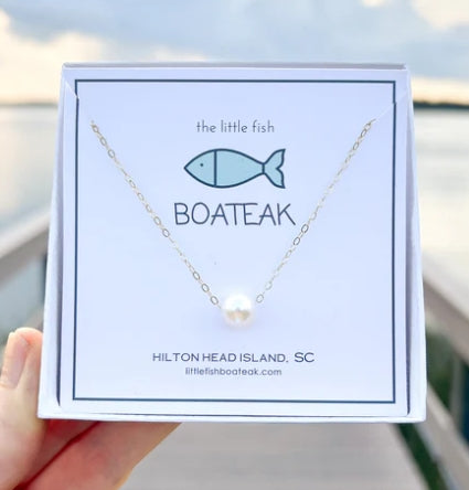 Little Fish Boateak Simple Pearl Necklace