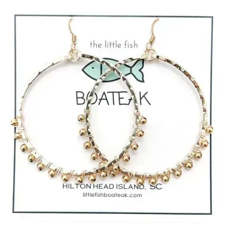 Little Fish Boateak Class Sea Mainsail Beaded Earring