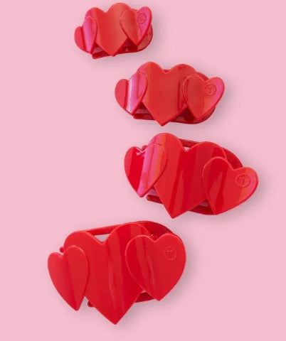 Teleties Red Heart go Heart Flat Clip