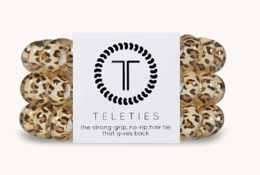 Teleties Leopard Hair Ties (Large)