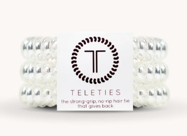 Teleties Crystal Clear Hair Ties (Large)