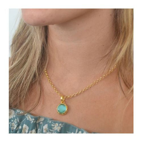 Betty Carre Amalfi Embellished Round Stone Necklace