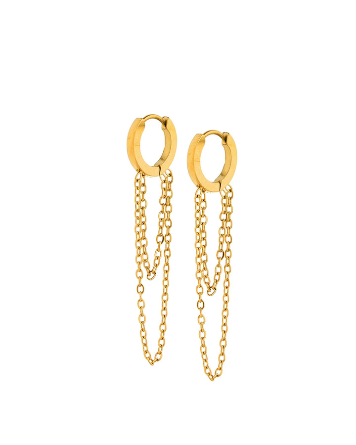 Linny Co Huggie Earrings - Gwen Gold