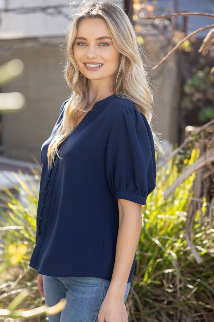 Your Classic Button Down Solid Top
