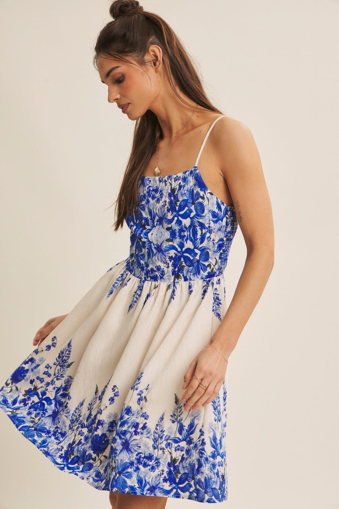 Floral Border Print Dress