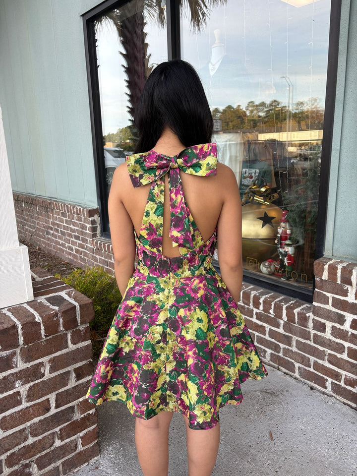 Floral Jacquard Dress