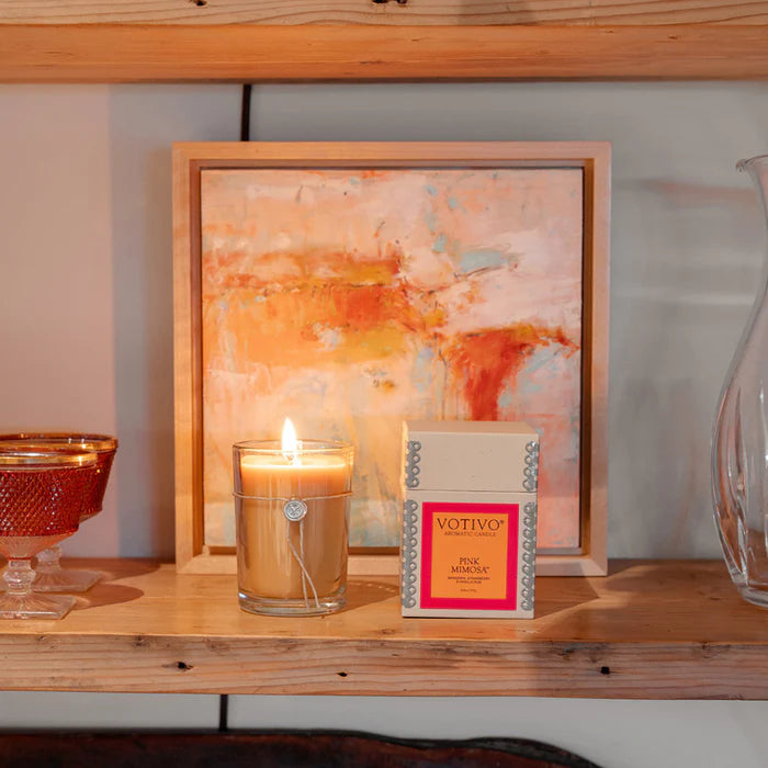 Votivo Pink Mimosa Aromatic Candle 6.8oz