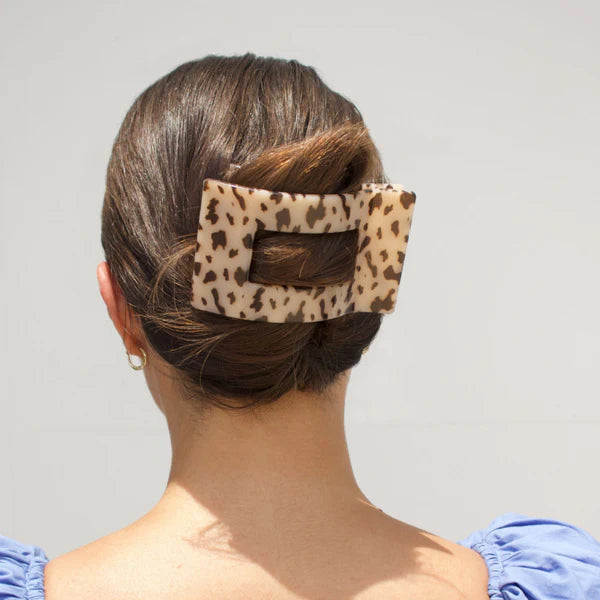 Teleties Blonde Tortoise Small Flat Rectangle Hair