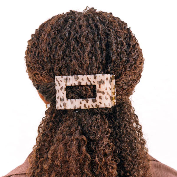 Teleties Blonde Tortoise Small Flat Rectangle Hair
