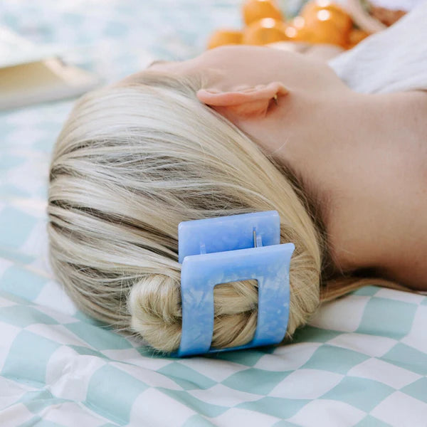Teleties Blue Lagoon Flat Rectangle Hair Clip