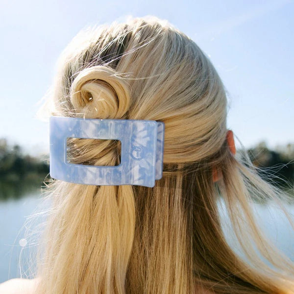 Teleties Blue Lagoon Flat Rectangle Hair Clip