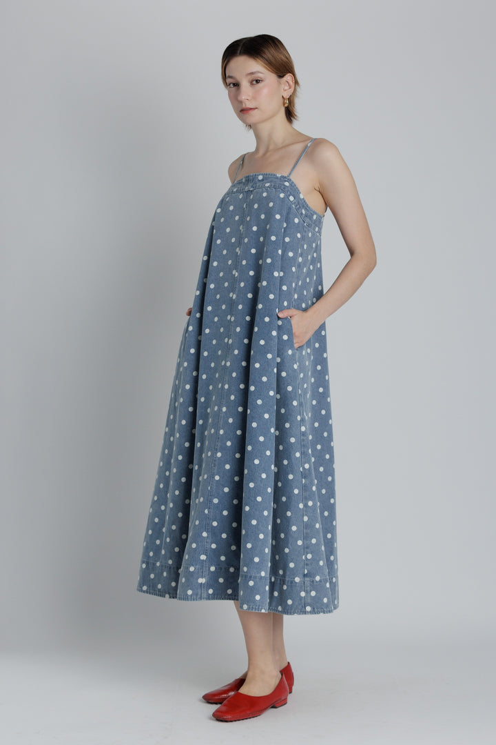 Denim And Dots Midi