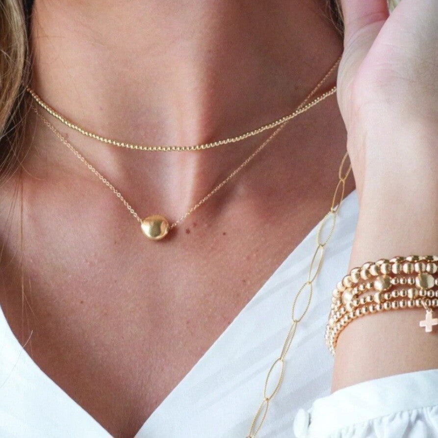 enewton 17" Choker Beaded Classic Gold 2mm