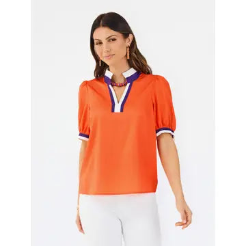 Mary Square Tricia Orange/Purple Top
