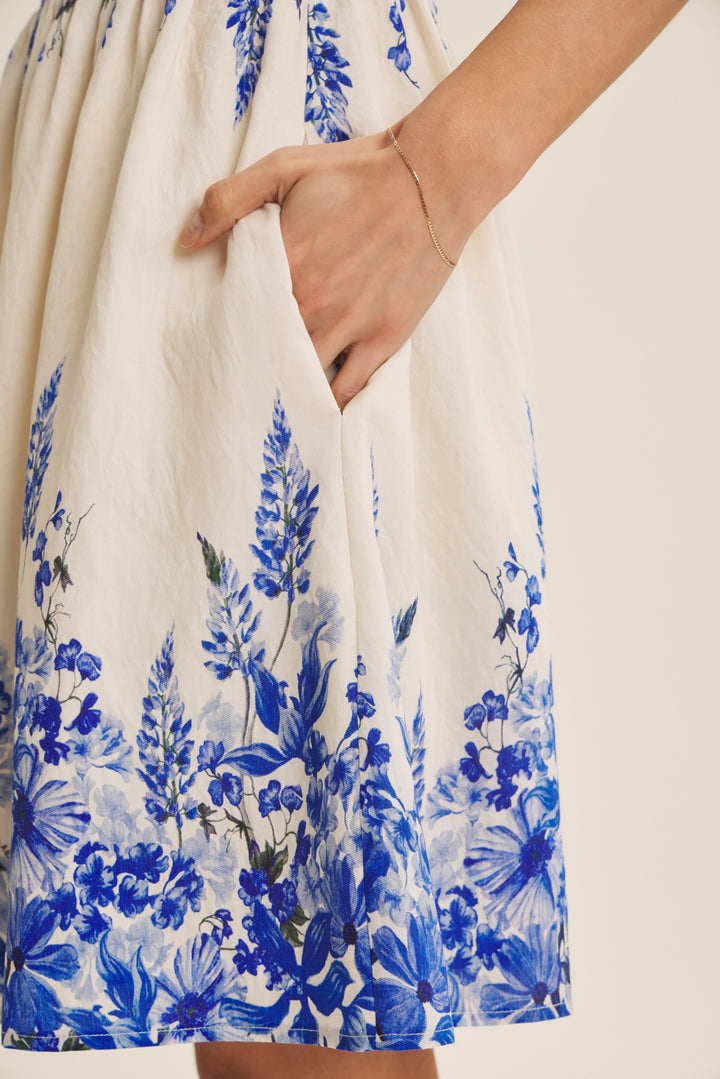Floral Border Print Dress