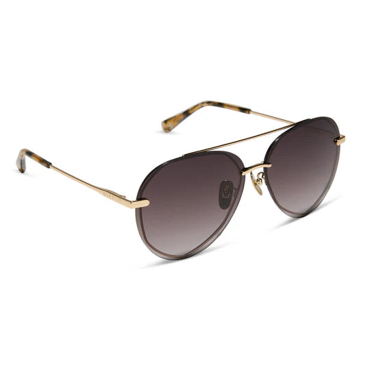 Diff Eyewear Lenox Gold Sea Tortoise Sunglasses