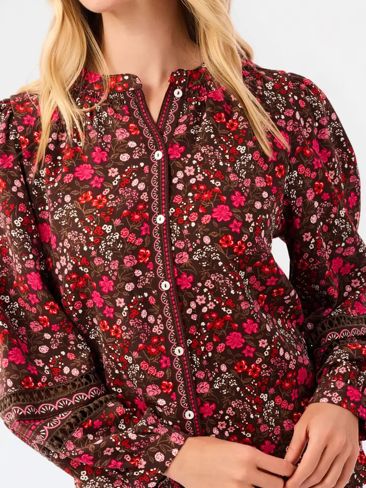 Mary Square Cecilia Top | Granada Glen Cocoa