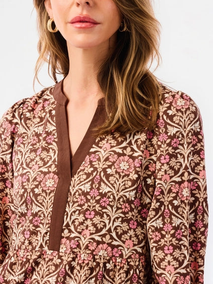 Mary Square Cameron Dress Ashdown Abbey Cocoa