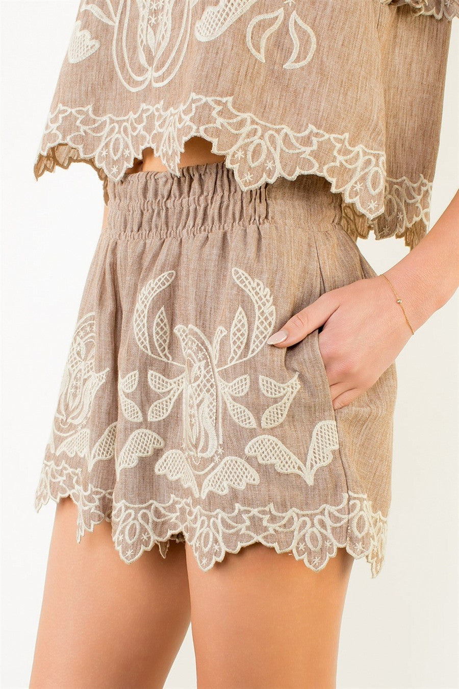 Soft Spoken Embroidered Shorts