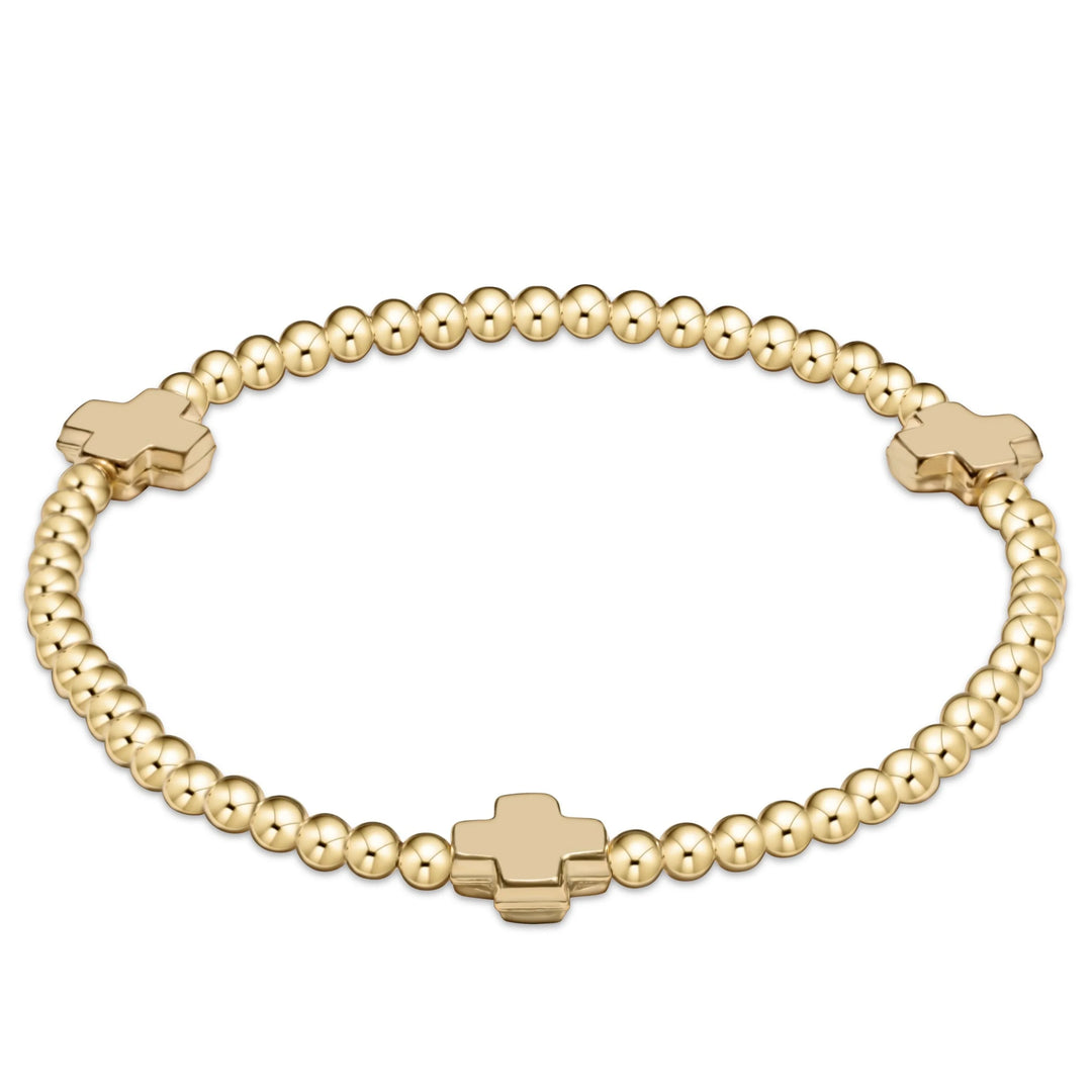 enewton egirl Signature Cross Gold 3mm Bracelet