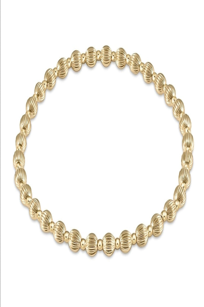 enewton Dignity Grateful Pattern 4mm Bead Bracelet - Gold