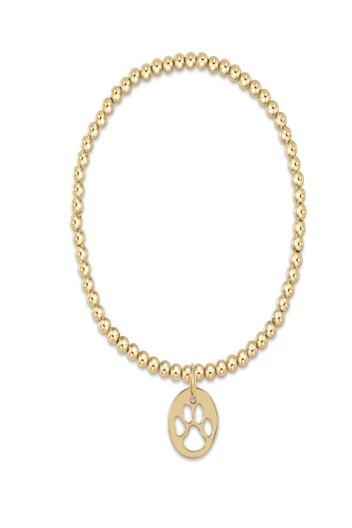 enewton Extends Classic Gold 3mm Bracelet - Paw Print Gold Disc