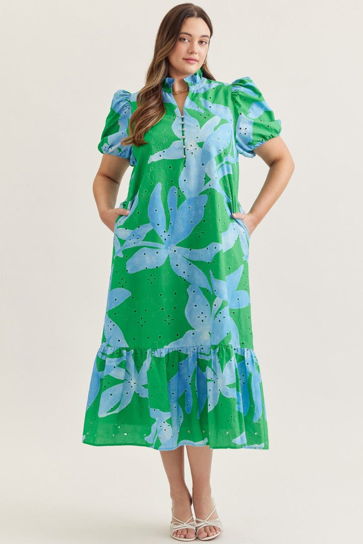 Flowers On My Mind Midi, Curvy
