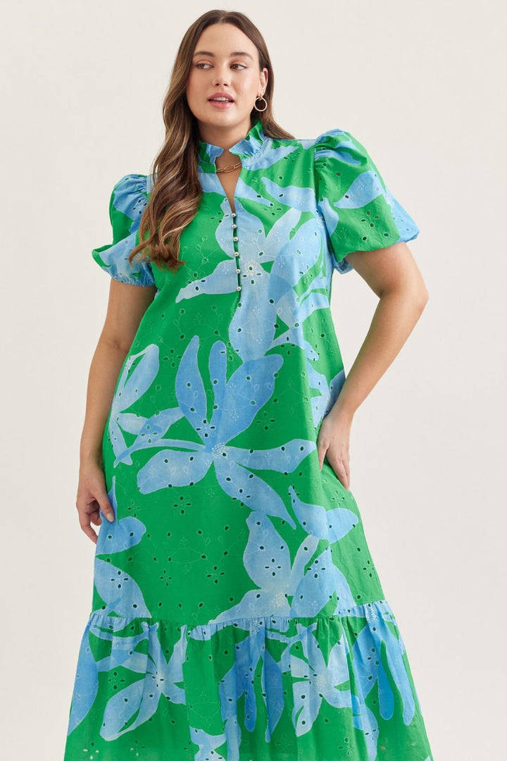 Flowers On My Mind Midi, Curvy