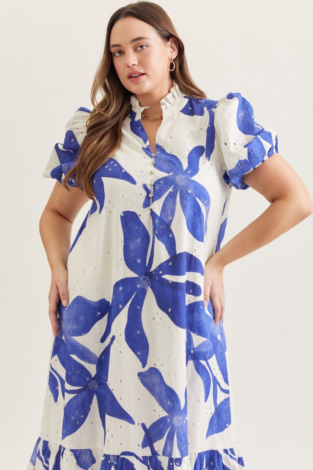 Flowers On My Mind Midi, Curvy