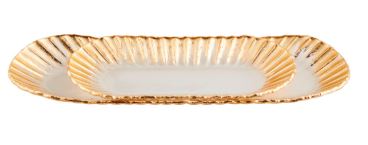 Mud Pie Gold Edge Nested Trays (set of 2)