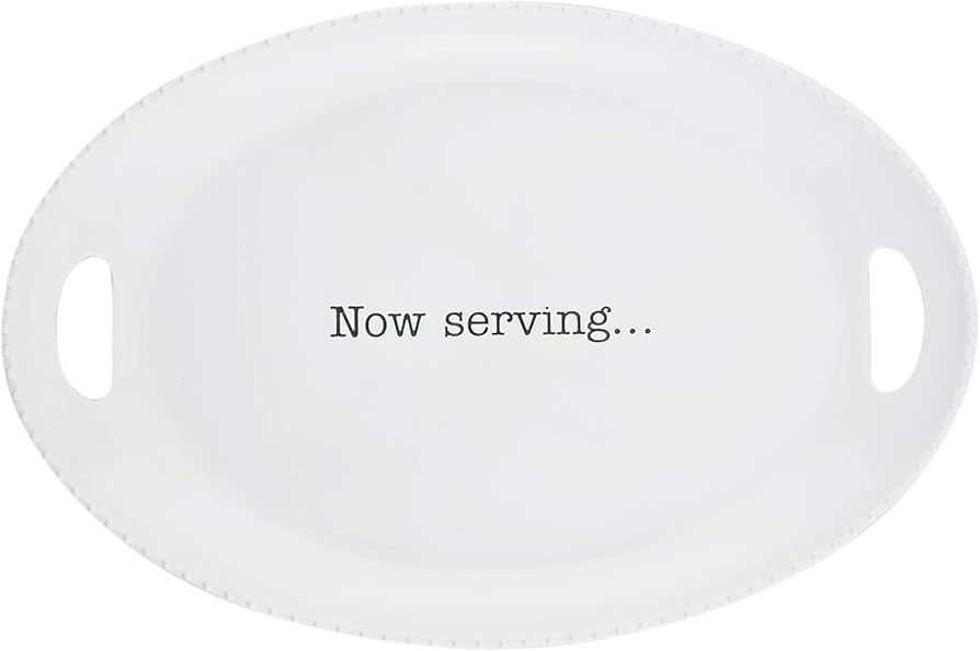 Mud Pie Now Serving Melamine Platter