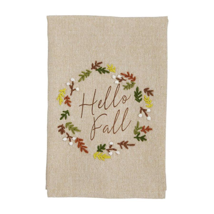 Mud Pie Fall French Knot Towel