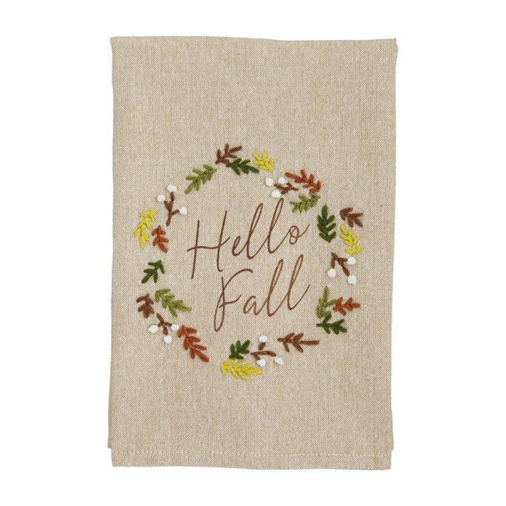 Mud Pie Fall French Knot Towel