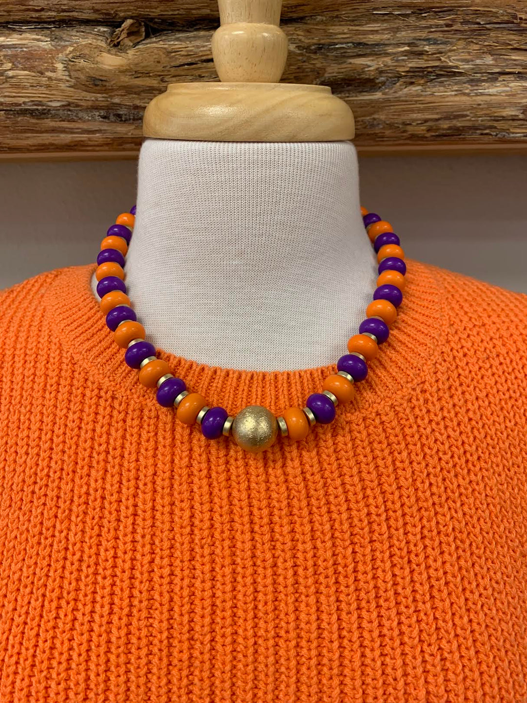 Michelle McDowell Clemson Beaded Necklace