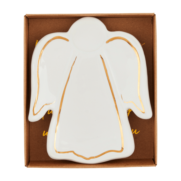 Mud Pie Stripe Wings Angel Tidbit Dish