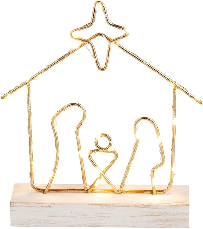 Mud Pie LED Wire Nativity Sitter