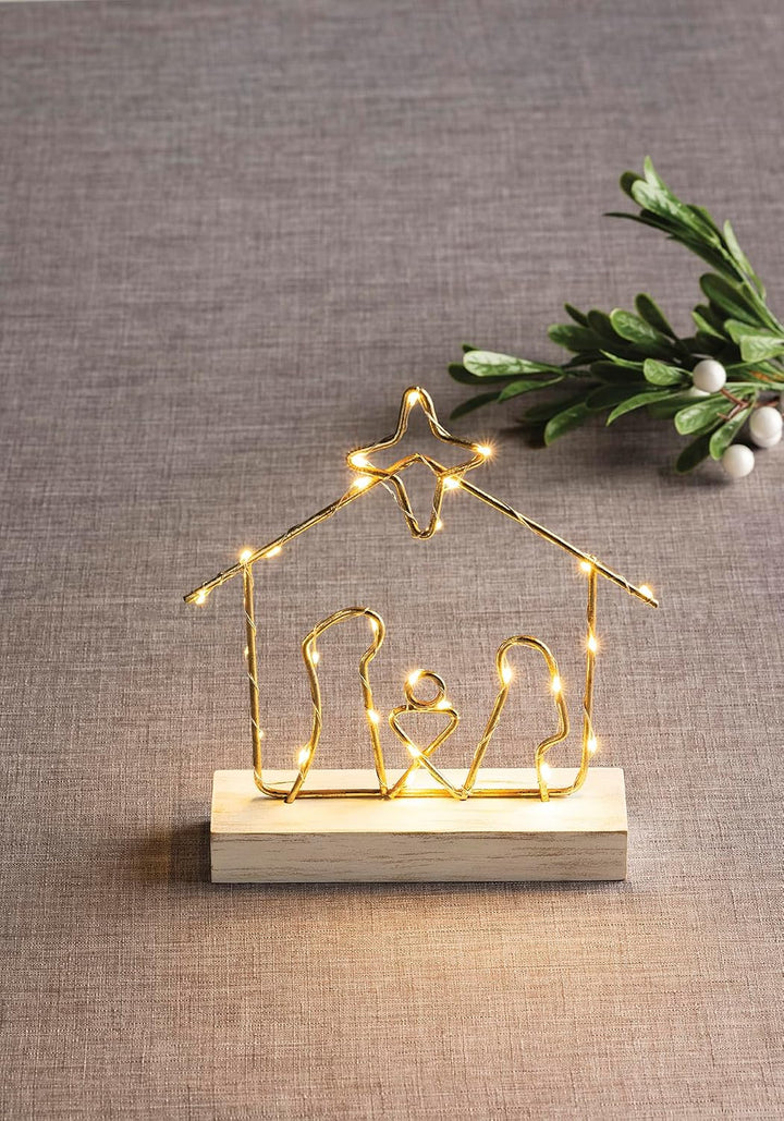 Mud Pie LED Wire Nativity Sitter