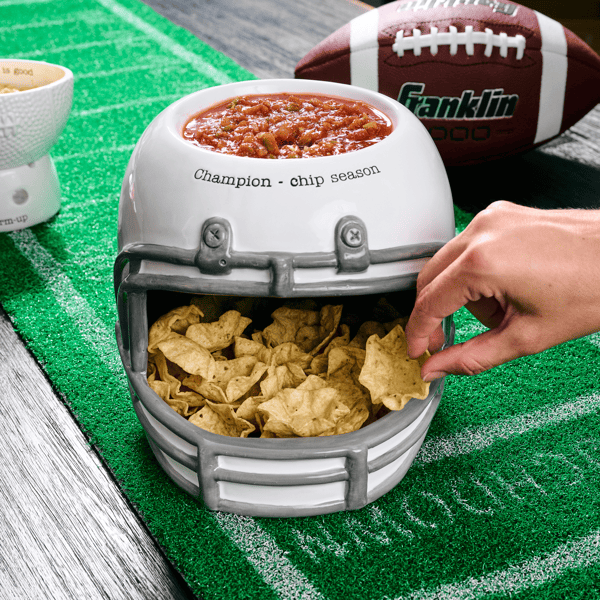Mud Pie Football Helmet Chip N Dip
