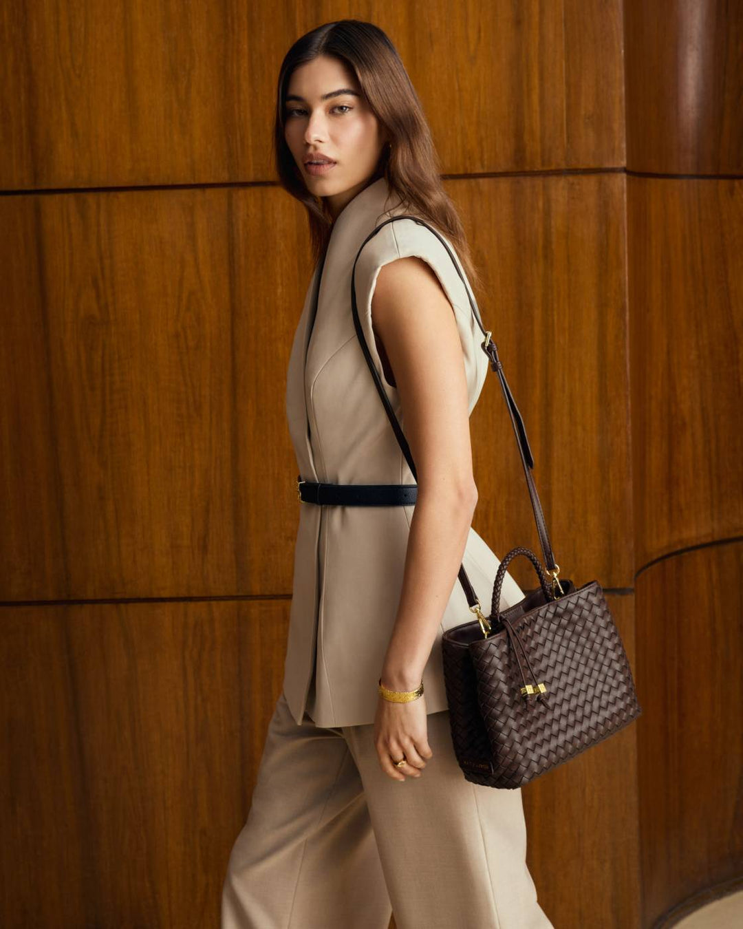 Katie Loxton Nova Hand Woven Top Handle Bag