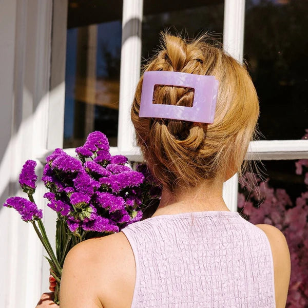 Teleties Lavender Mist Flat Rectangle Hair Clip