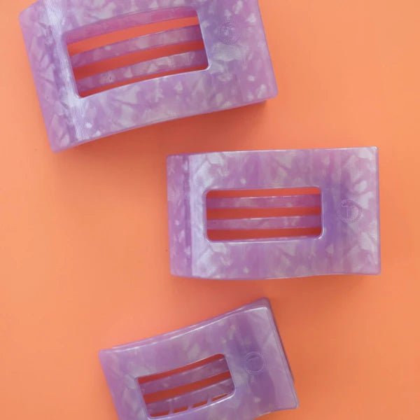 Teleties Lavender Mist Flat Rectangle Hair Clip