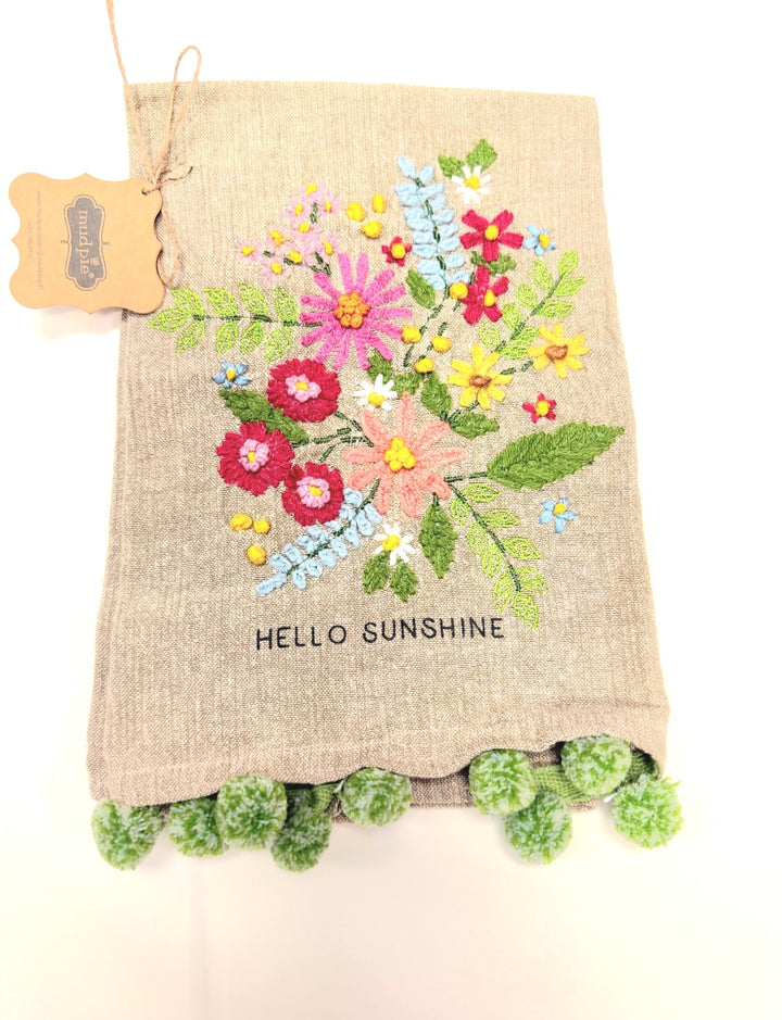 Mud Pie Spring Embroidered Kitchen Towel